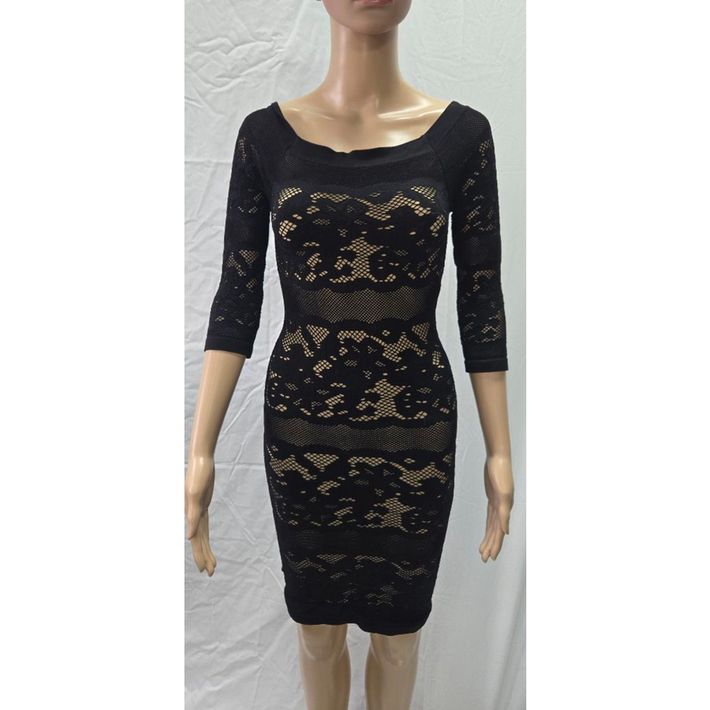 Bebe | Black dress with tan lining | Women| Size Small | lace